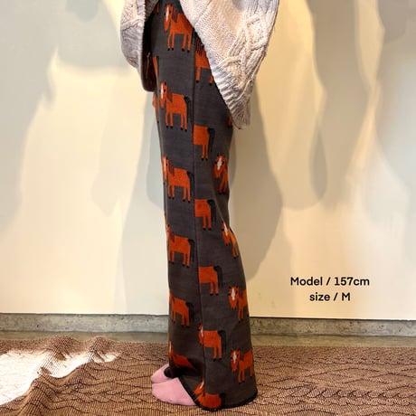 knit MOM soft flare pants