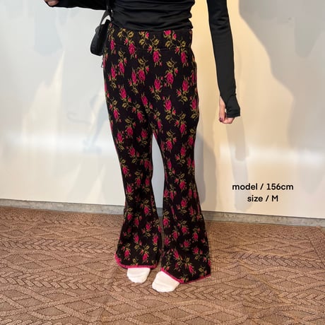knit MOM soft flare pants