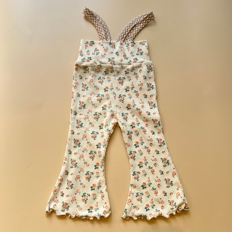 strap leggings【 Flower×gingham】