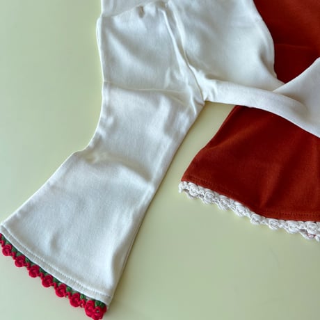 rose ribbon baby widepants