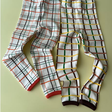 BROWN check leggings