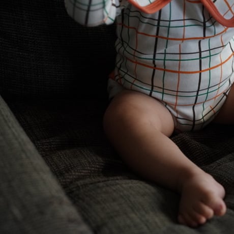 baby BROWN check rompers
