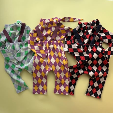 argyle  Baby strap pants