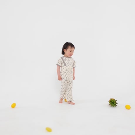strap leggings【 Flower×gingham】