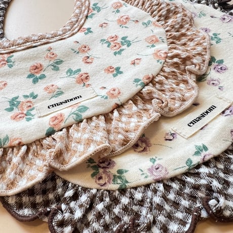 bib【flower×gingham】
