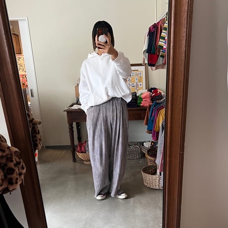 MOM corduroy wide pants