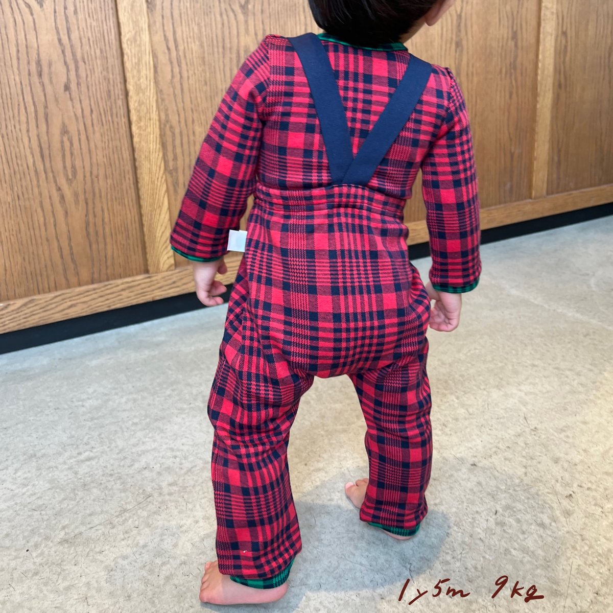 checkcheck Baby strap pants | emasroom