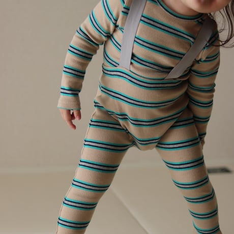 Baby strap leggings / rétro border