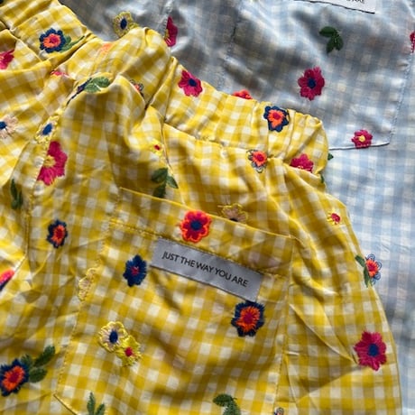 MOM embroideryflower pants