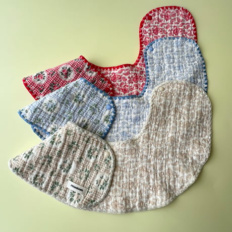 reversible bib【Flower×Paisley】