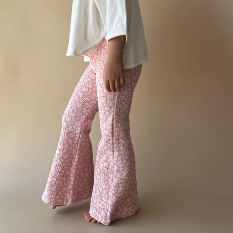 E*͚様 emasroom retro bell bottom ピンクネイビー Paisley Rock Madcap England Bell Bottom Flares (G)