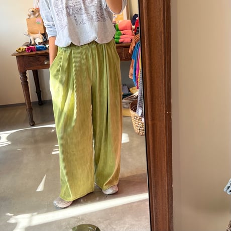 MOM corduroy wide pants