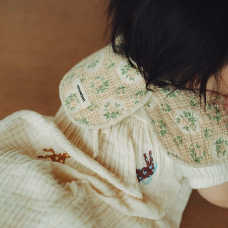 reversible bib【Flower×Paisley】