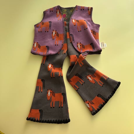 kids knit uraomote bellbottom