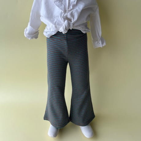 Kids flare pants 【check】