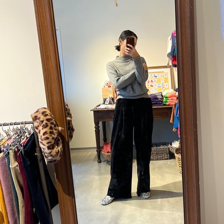 MOM corduroy wide pants