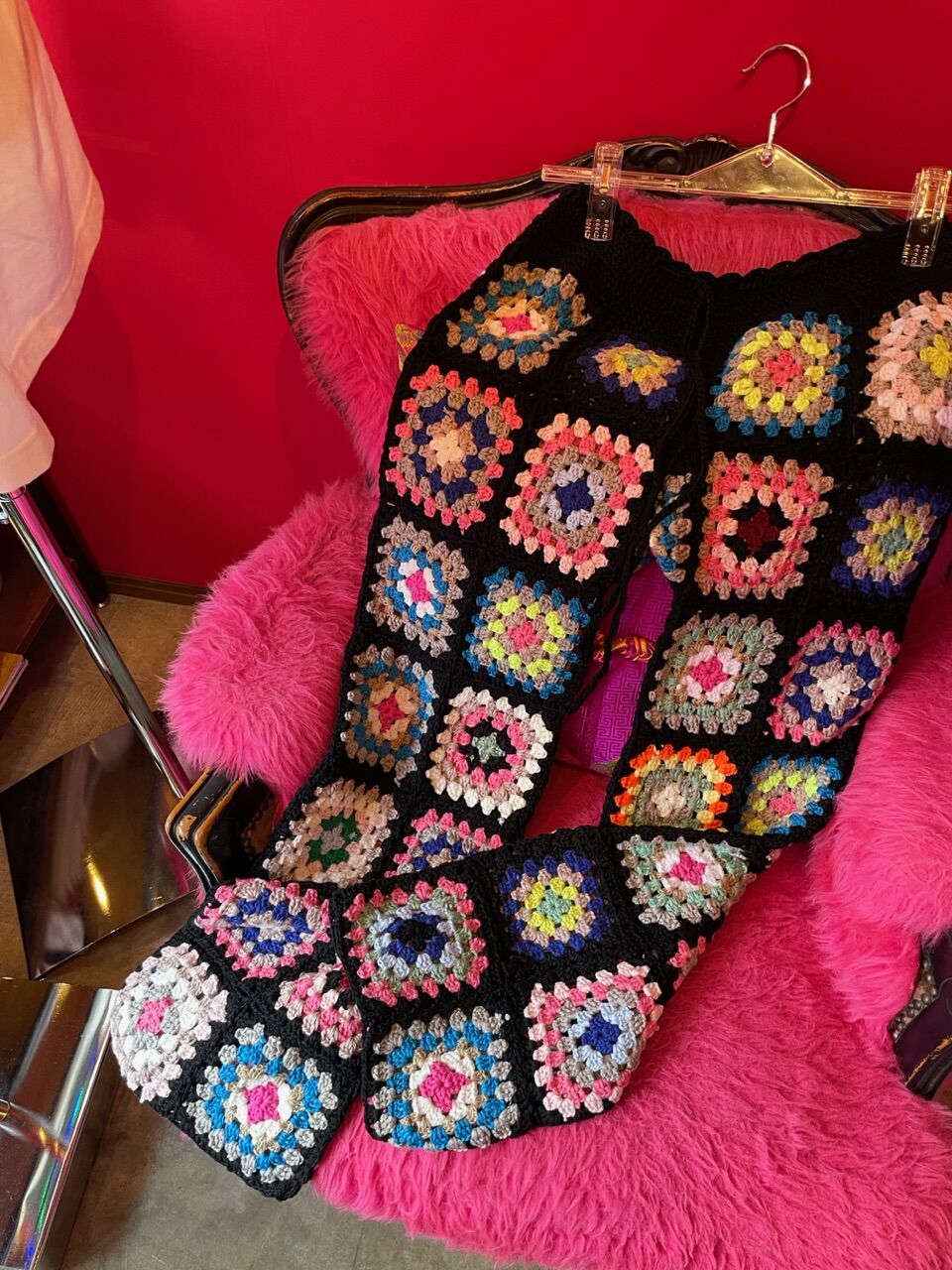 Mame Kurogouchi 小花柄 スリット ニットパンツ 2 グリーン 未使用品 マメクロゴウチ Mame Kurogouchi 23SS Pedicel Knitted