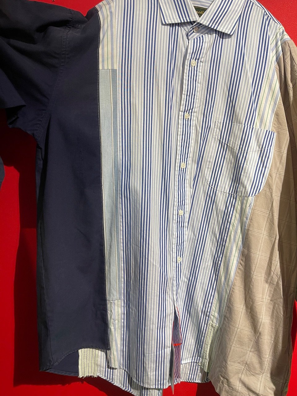 USED 古着】 リメイク ドッキング L/S シャツ ⑤ | GUGU USED 古着】 リメイク ドッキング L/S シャツ ⑤ | GUGU