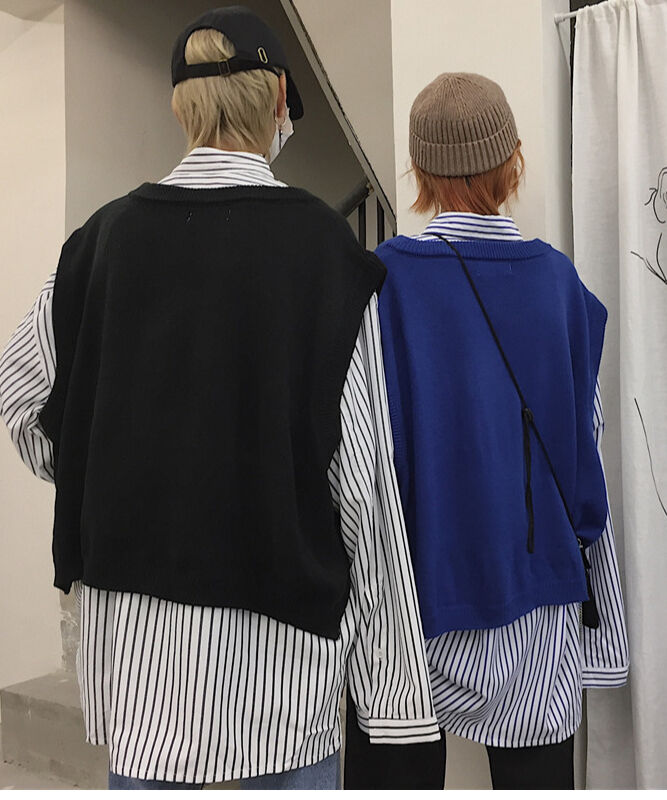 希少！ZUCCaマルチストライプニットベスト オーバーサイズ 希少！ZUCCa