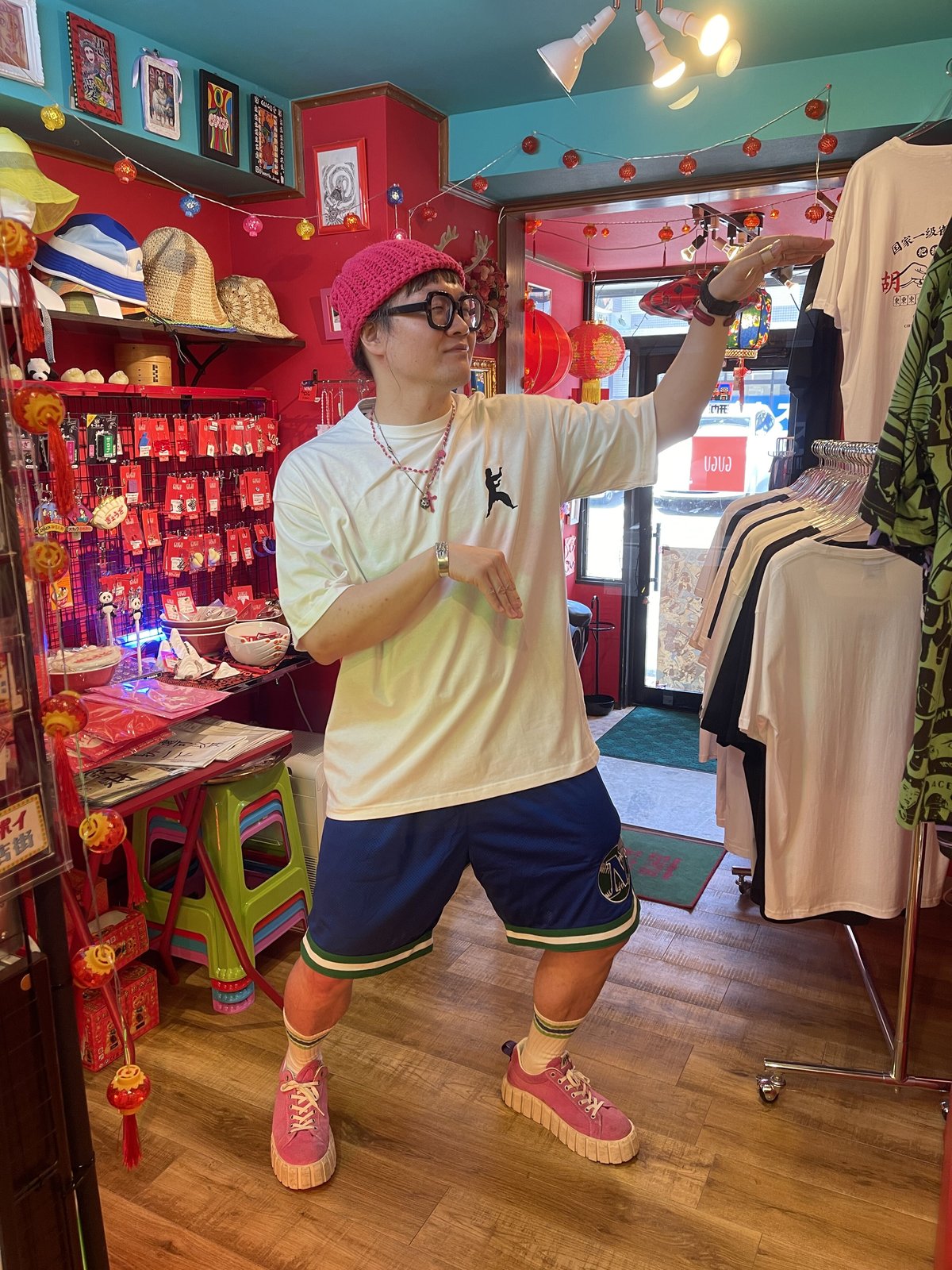 yocotune&GUGUコラボ カンフー御三家 イラスト プリント オーバー