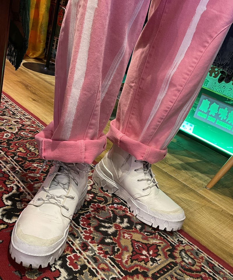 Pink Papillon ピンクパピヨン　ペイントデニム ピンクハートデニムパンツ DPB76032 – CRAMMY