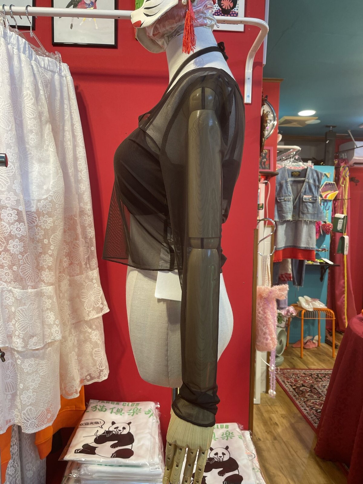 ホルターネック シースルー トップス | GUGU