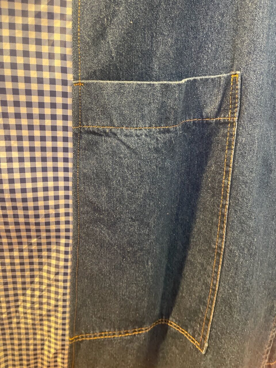 牛です。リメイクデニム ポンチョコート 牛様専用です。リメイクデニム