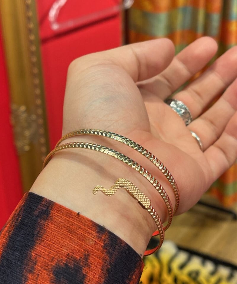 スネーク バングル 24金メッキ 蛇 ビンテージ ヴィンテージ