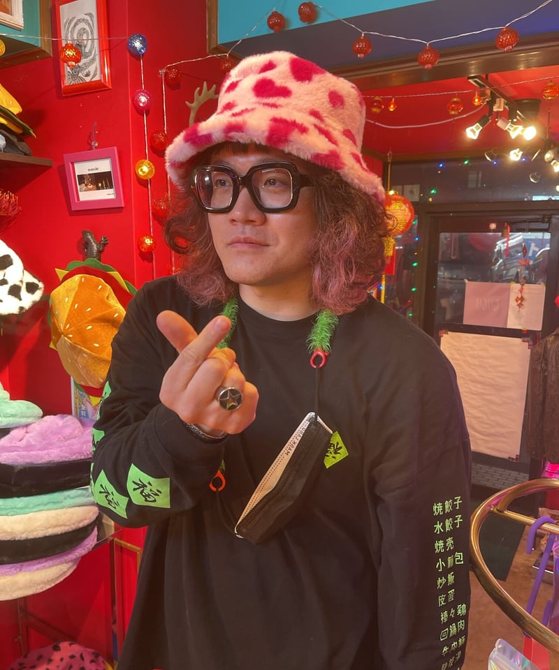 ^*^様 ファー風バケットハット ハート型装飾 ファー風バケットハット ハート型装飾 ハート柄 フェイクファー