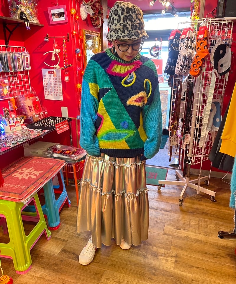 VERANDALUNCH】リメイク ハンド刺繍 カラフル ニット | GUGU