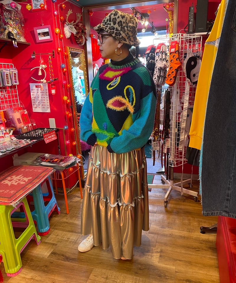 VERANDALUNCH】リメイク ハンド刺繍 カラフル ニット | GUGU