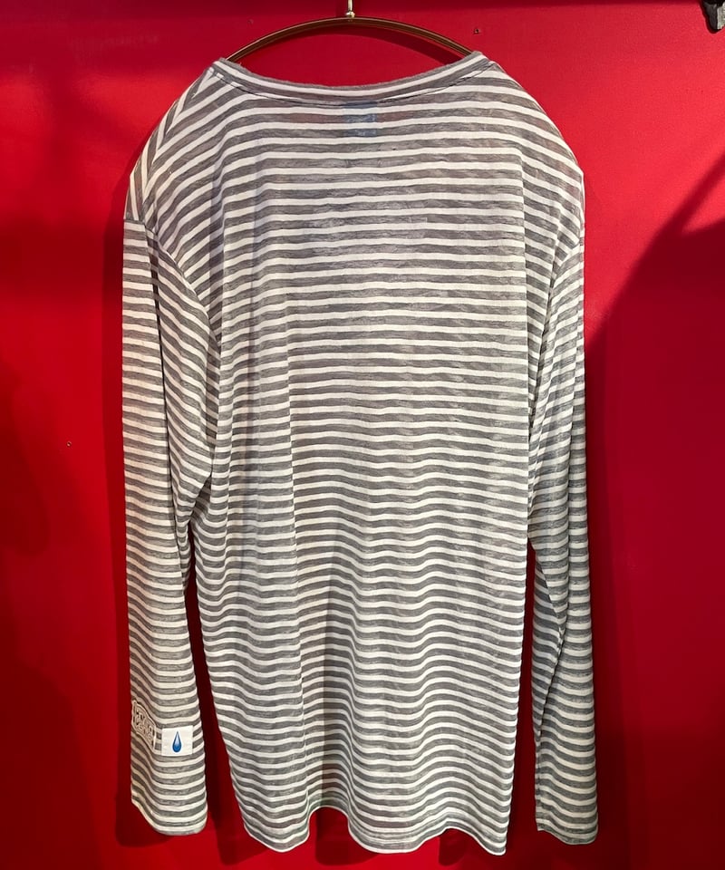 seesee yesgoodmarket ボーダーロングスリーブ 日本製】ボーダー柄ボートネックロングスリーブTシャツ | TEIJIN