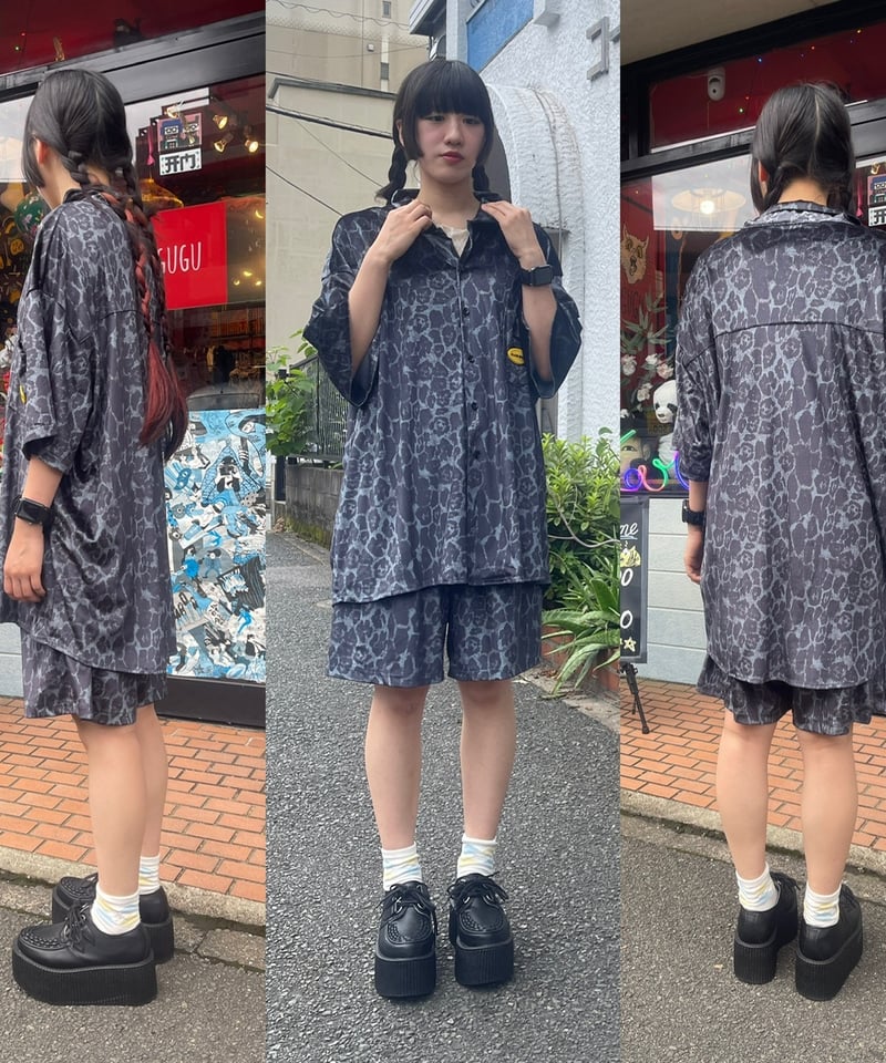 ブラックベロア レオパード セットアップ | GUGU