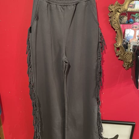 cotton voile fringe pants フリンジパンツcrinkle セール】【 griguri 】fril track pants/フリルトラックパンツ