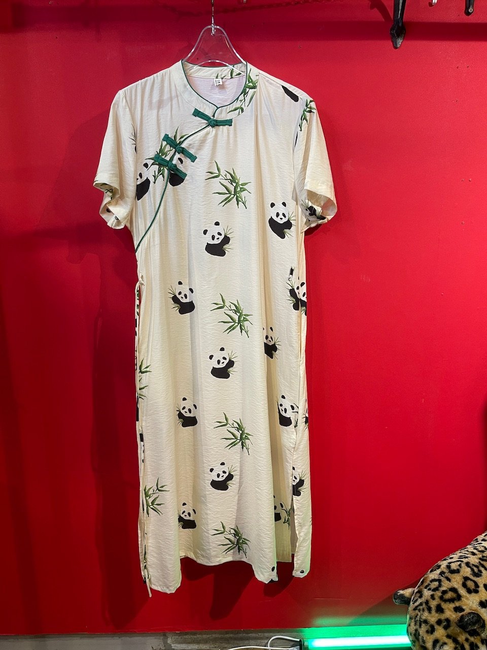 パンダプリント 総柄 チャイナワンピース | GUGU