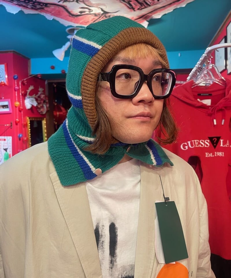 ボーダー柄 ニット バラクラバ | GUGU