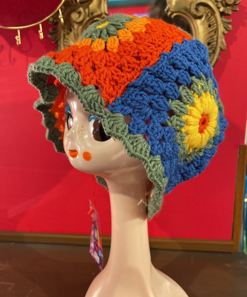 花編み カラフル ニット ハット | GUGU