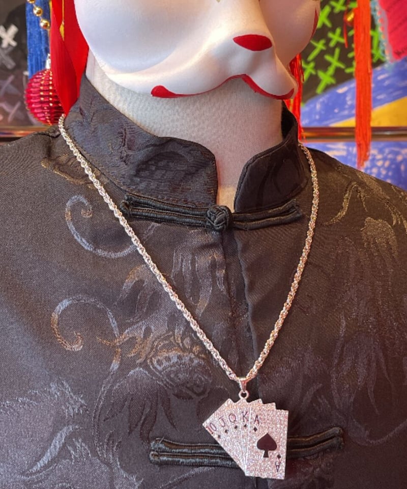 ストーン デコレーション トランプ ネックレス | GUGU