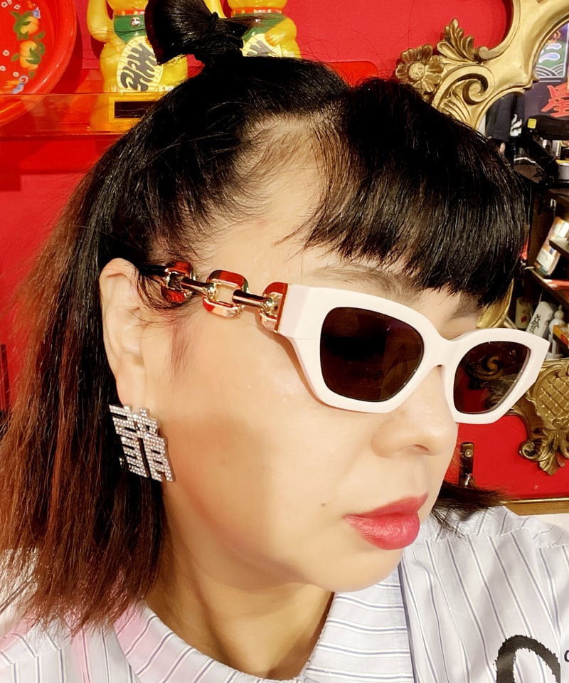 キャットアイ チェーンテンプル サングラス | GUGU