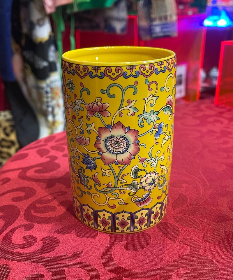 中華景徳鎮陶磁器　筆立て 景徳鎮 花柄 ペン立て | GUGU