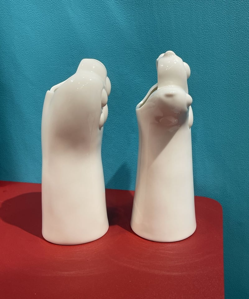 猫の手 陶器花瓶 フラワーベース【猫展】 | GUGU