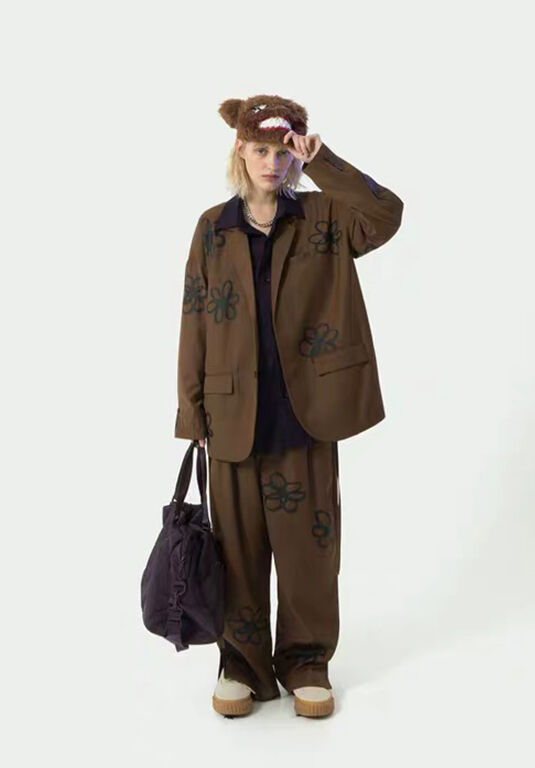 MODITEC 手描きフラワーセットアップ  3 MODITEC】FLOWER PAINTING BLAZER M0024 | GUGU