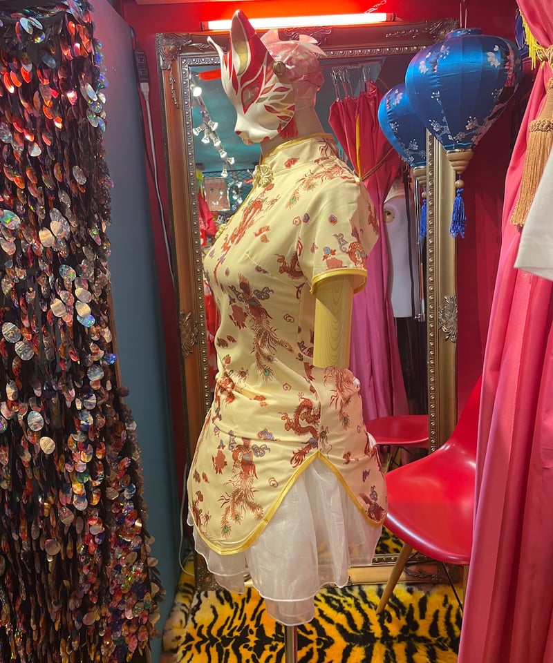 ドラゴンパターン チャイナ ミニワンピース ※パニエ付き | GUGU