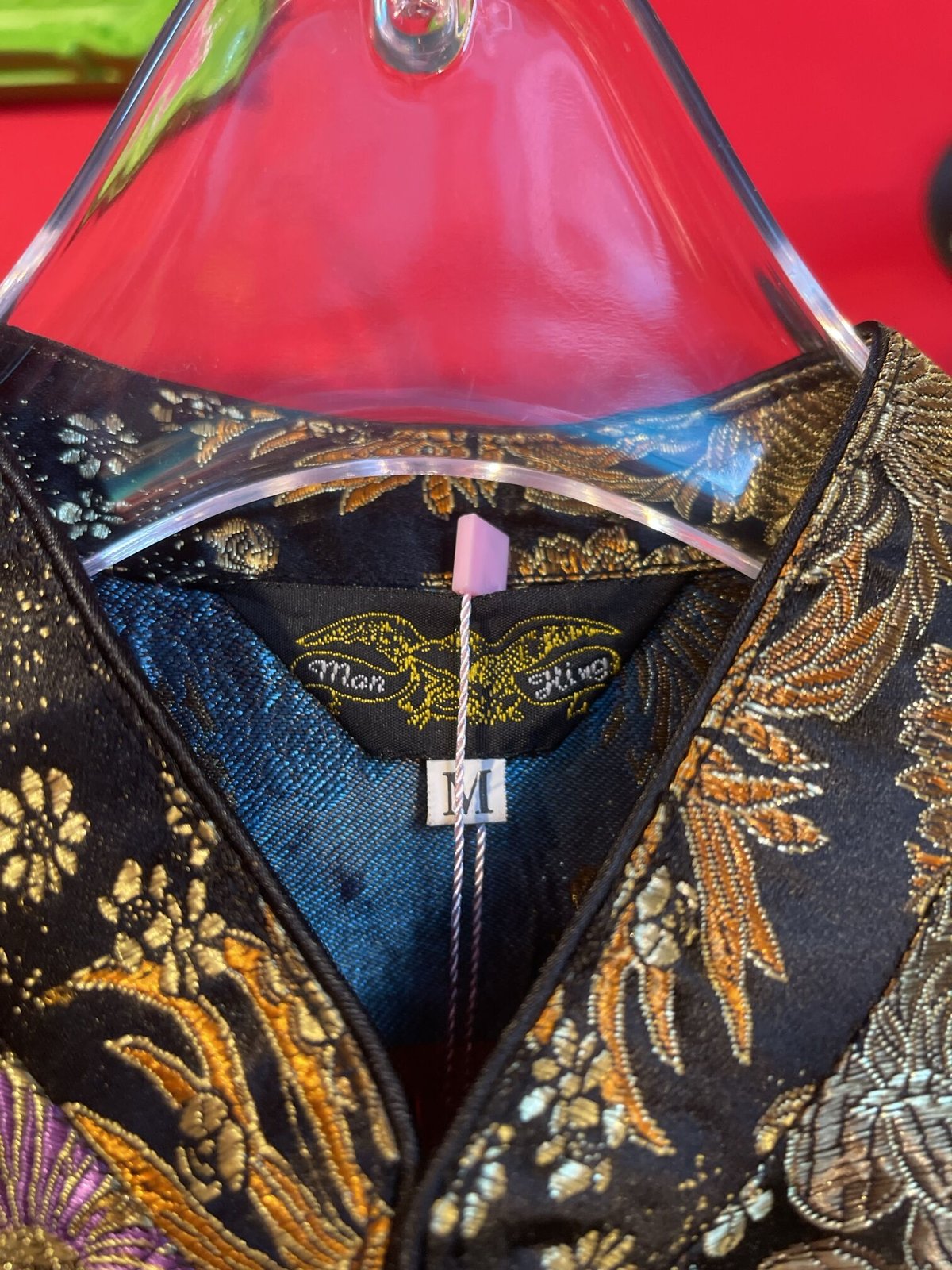 チャイナ　古着　アメリカ古着　チャイナブラウス　アメリカ輸入　used Vintage チャイナシャツ エスニックシャツ 柄シャツ 民族