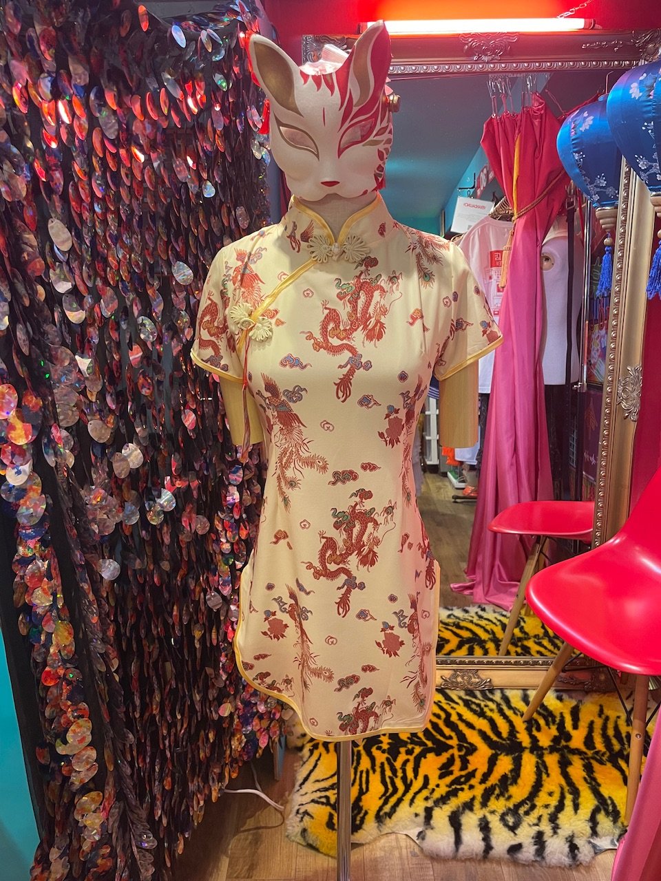 QutieFrash チャイナパニエスカート QutieFrash チャイナパニエスカート 新作】チャイナロングスカート