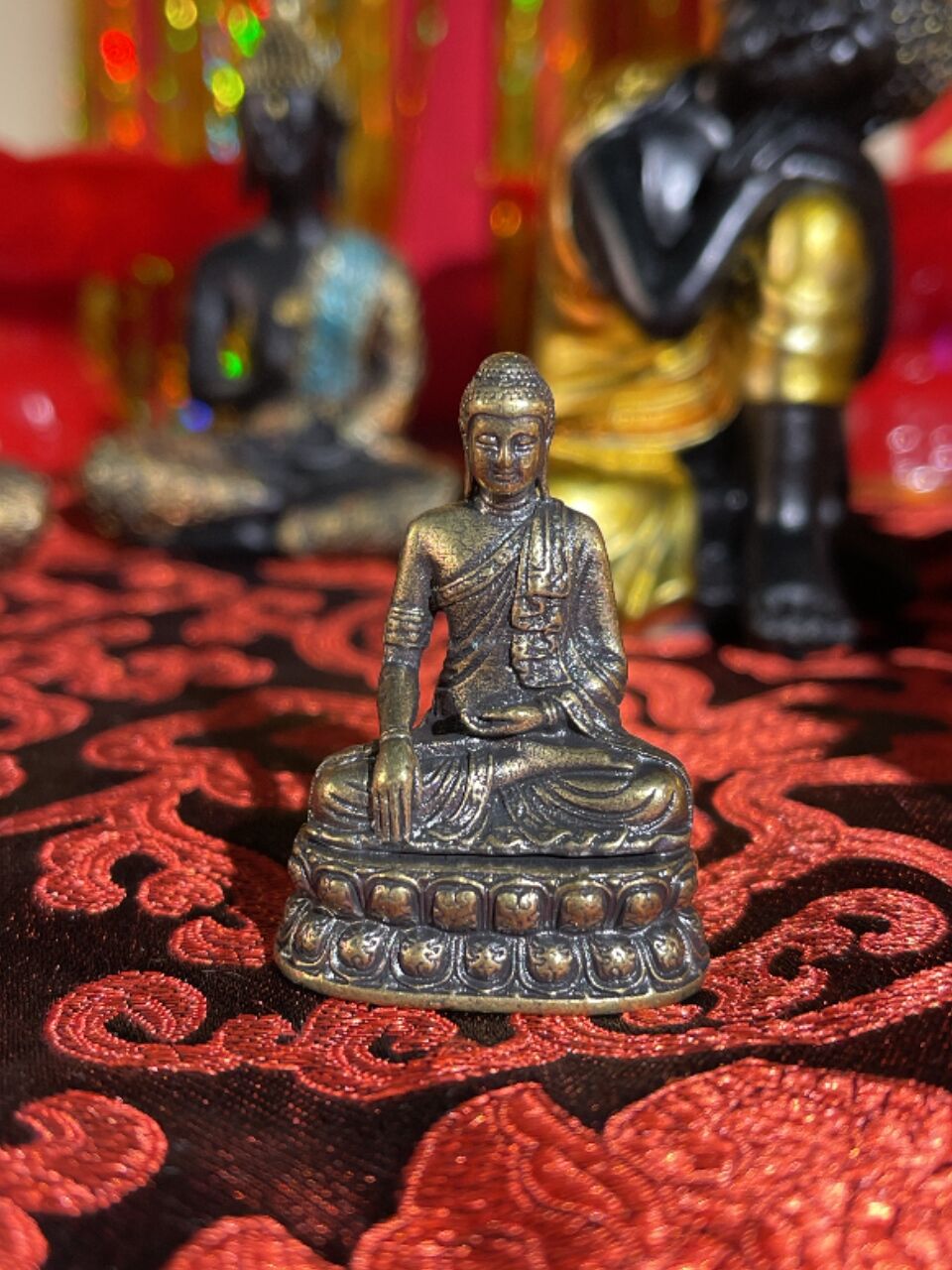 仏陀 真鍮像 リラックスブッダ像【釈迦如来】ブッダ 仏陀 仏像 H約12cm 真鍮製