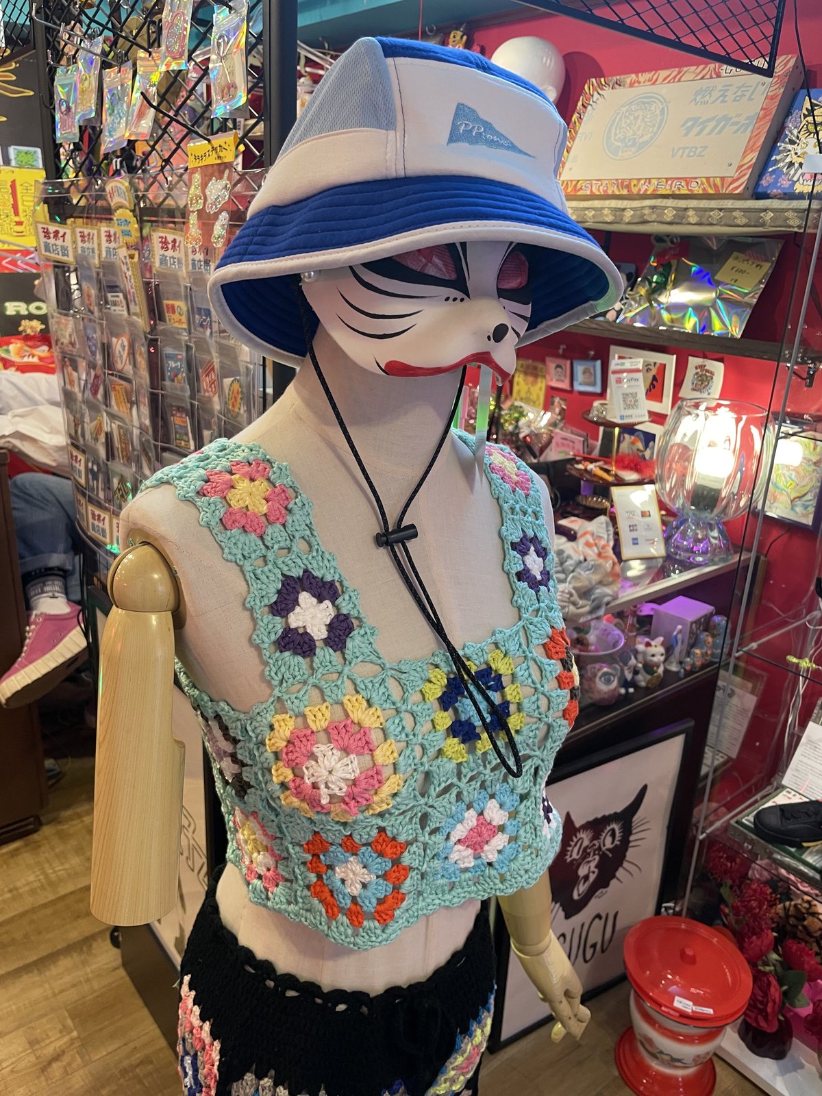 クロシェ編み 花柄 ニットキャミソール | GUGU