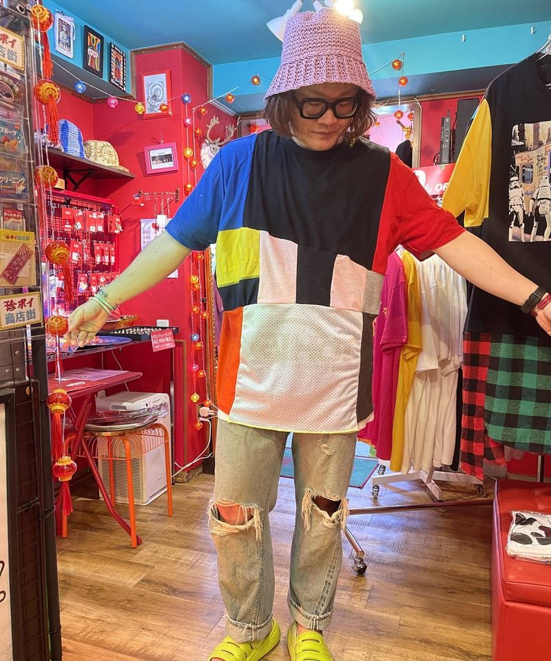 VERANDALUNCH】 リメイク クレイジーパッチワーク Tシャツ