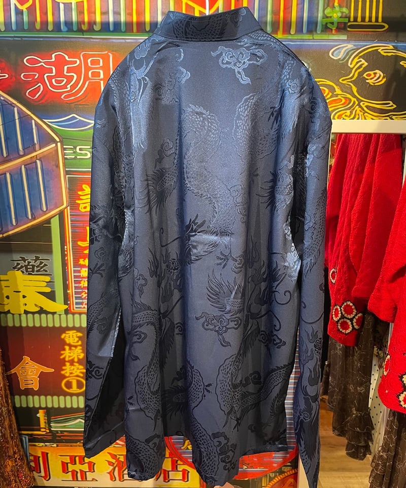 ドラゴンパターン チャイナ シャツ | GUGU