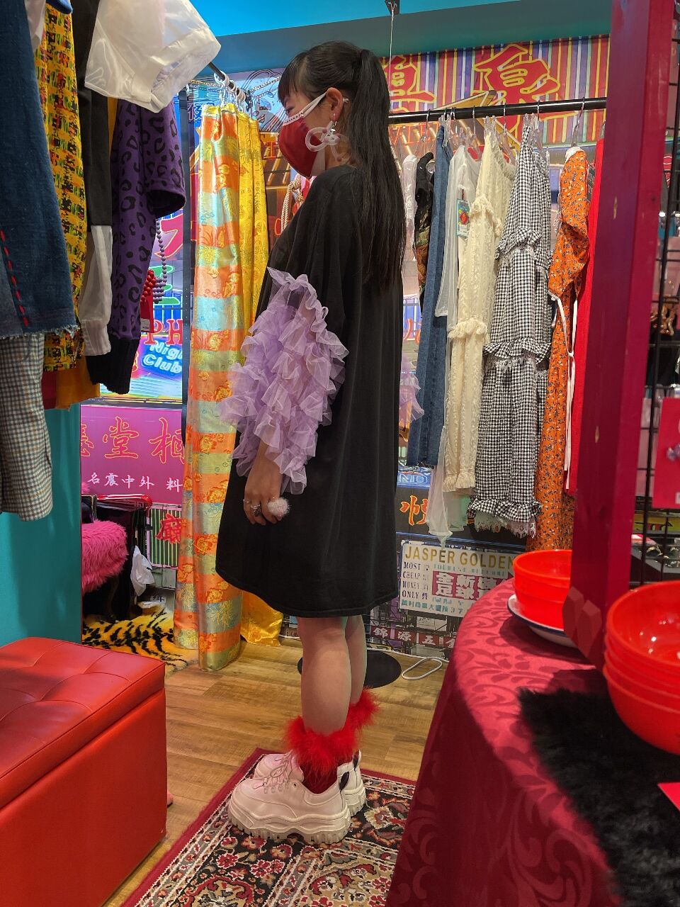 VERANDALUNCH】リメイク ラッフルフリルスリーブ Tシャツ | GUGU